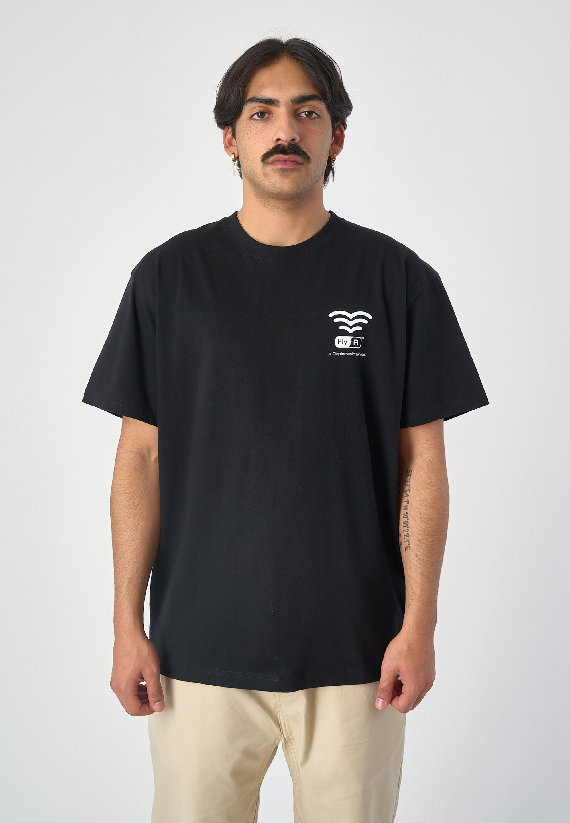 Cleptomanicx T-Shirt Fly-Fi mit coolem Frontprint