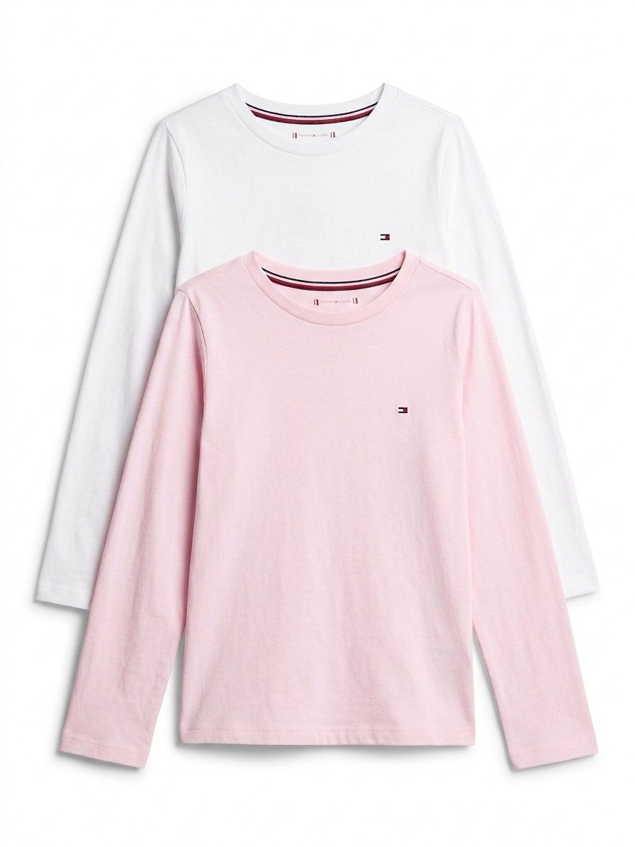 Tommy Hilfiger Underwear T-Shirt 2PK LS TEE (Packung, 2-tlg., 2er) mit Logostickerei