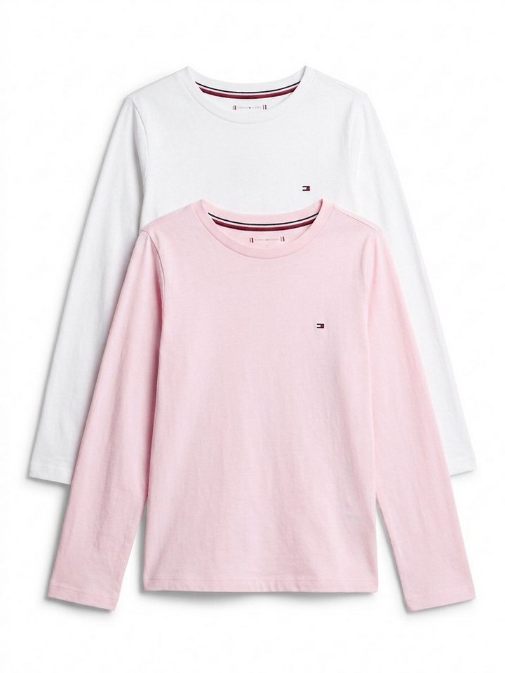 Tommy Hilfiger Underwear T-Shirt 2PK LS TEE (Packung, 2-tlg., 2er) mit Logostickerei
