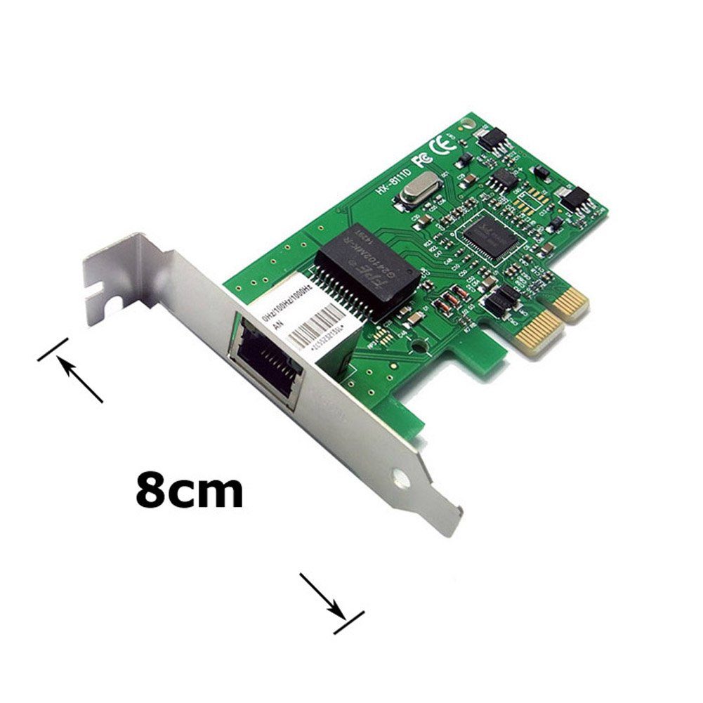 Bolwins Q93C PCI-E Gigabit 1000Mb Ethernet LAN Netzwerk Karte Switch RJ45 PC Netzwerk-Switch (Gigabit LAN bis 1000 Mbit/s)