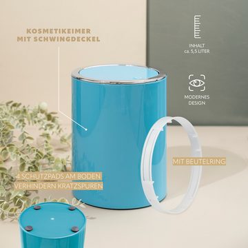 bremermann Badaccessoire-Set Badezimmer-Set, Zubehör-Set 6-tlg., Kunststoff, Savona blau
