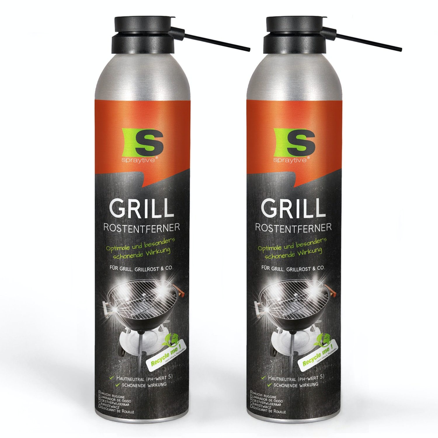Spraytive 2x 300ml Grill-Rostentferner – 2in1 Rostlöser für Grillrost & BBQ Sprühreiniger (Made in Germany)