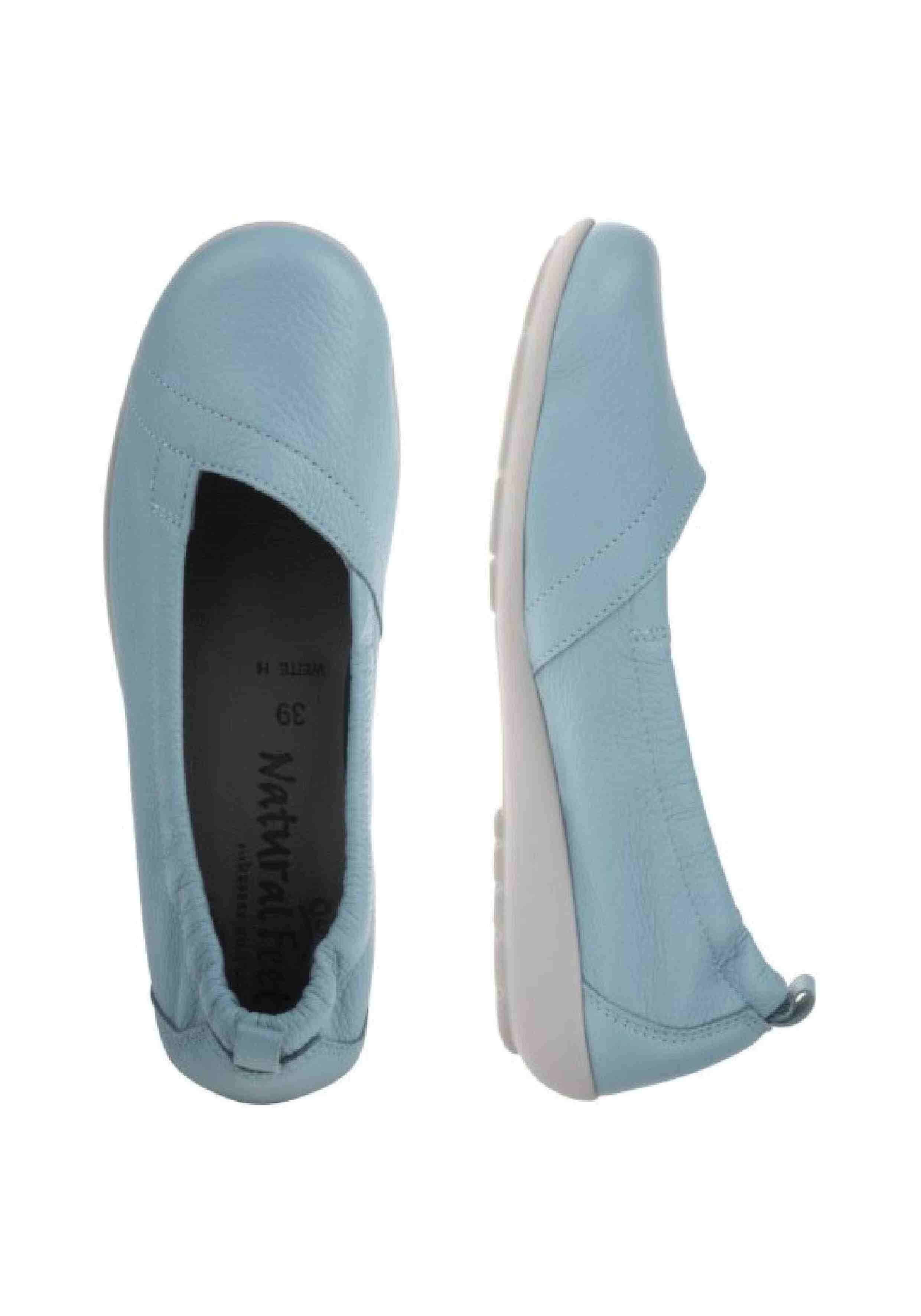hellblau Slipper Feet in Polina Natural tollem Design