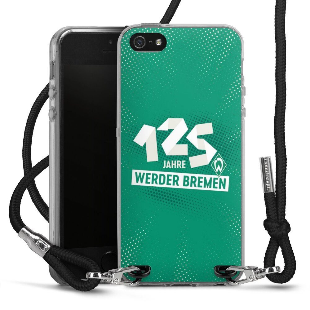 DeinDesign Handyhülle 125 Jahre Werder Bremen Offizielles Lizenzprodukt, Apple iPhone 5 Handykette Hülle mit Band Case zum Umhängen