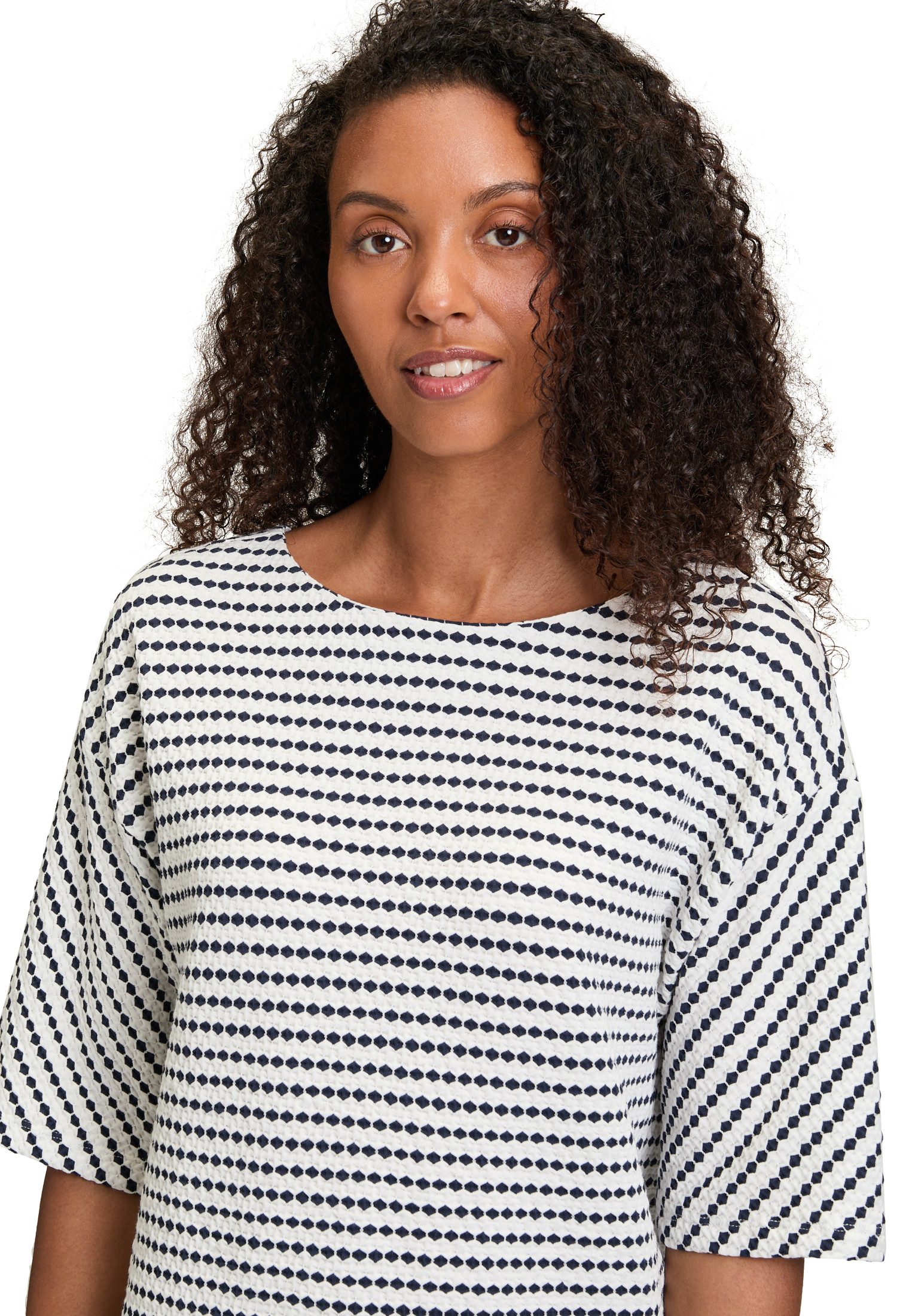 Betty&Co Kurzarmshirt Damen mit Rundhalsausschnitt (1-tlg) Struktur