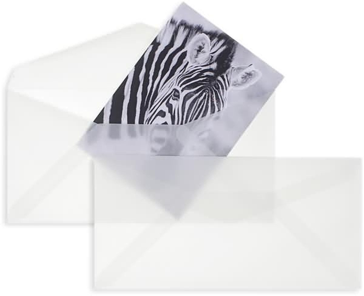 Blanke Briefhüllen Briefumschlag Briefumschläge Offset transparent DINlang 90g/qm NK VE=100 Stück weiß.