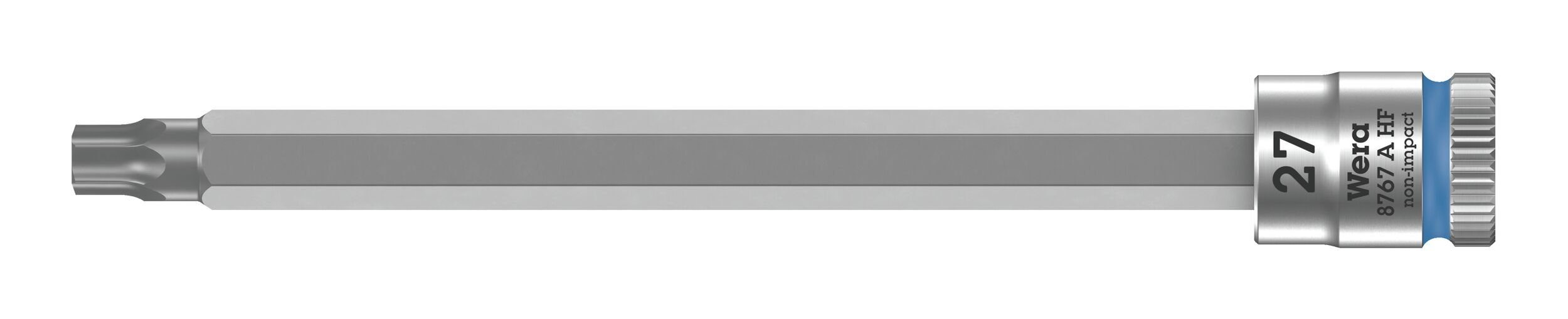 Wera Steckschlüssel, Schraubendrehereinsatz mit Haltefunktion 1/4" T27 x 100 mm
