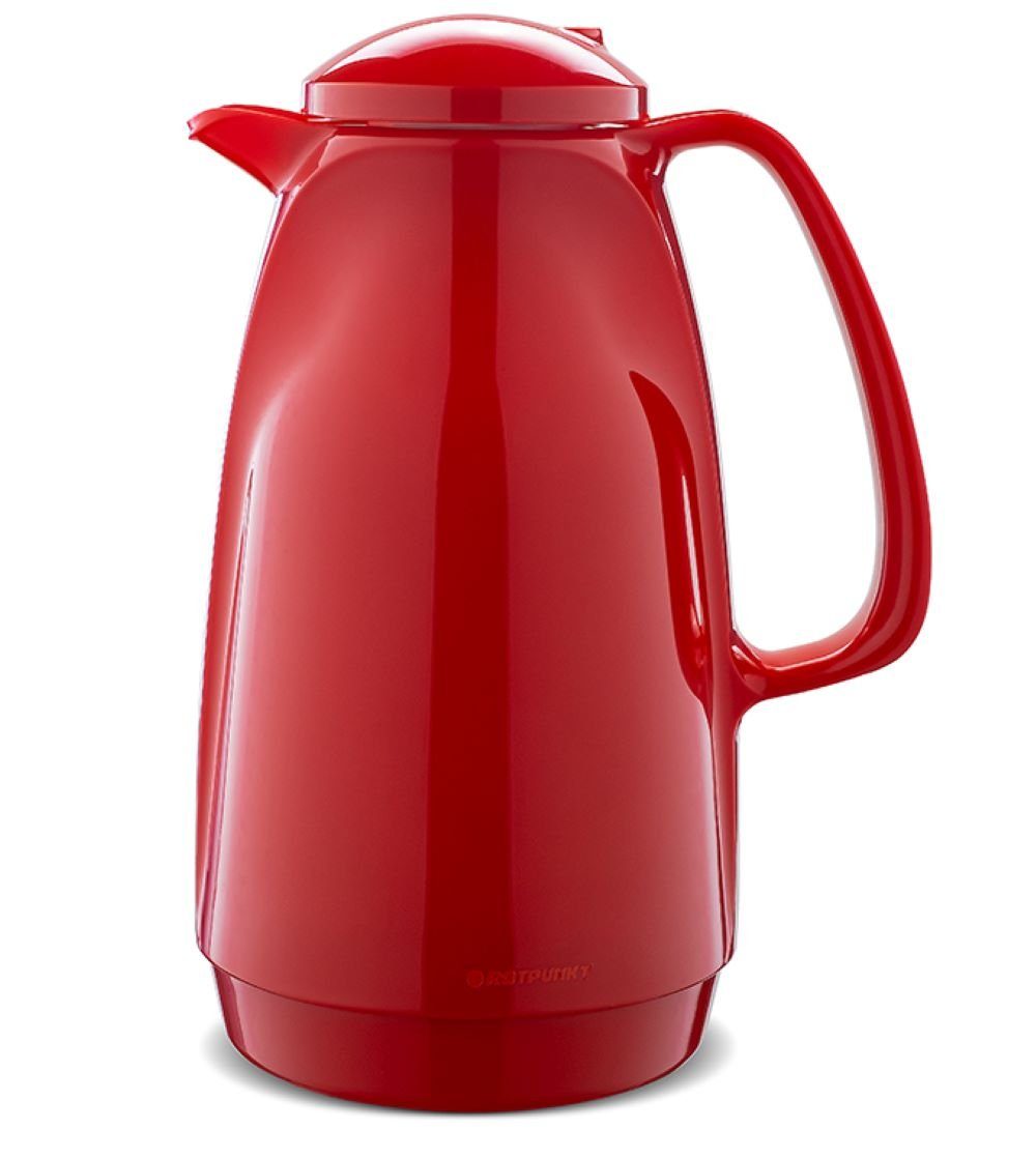 ROTPUNKT Isolierkanne 1,5 Liter Glaseinsatz I hochwertig I langlebig I 24 Std heiß, 1.5 l, (Kaffeekanne I Teekanne), Glaskolben aus doppelwandigem Rosalin-Glas