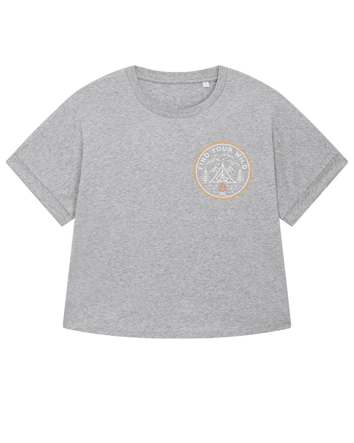 wild Apparel Print-Shirt Find your (1-tlg) meliert wat? grau