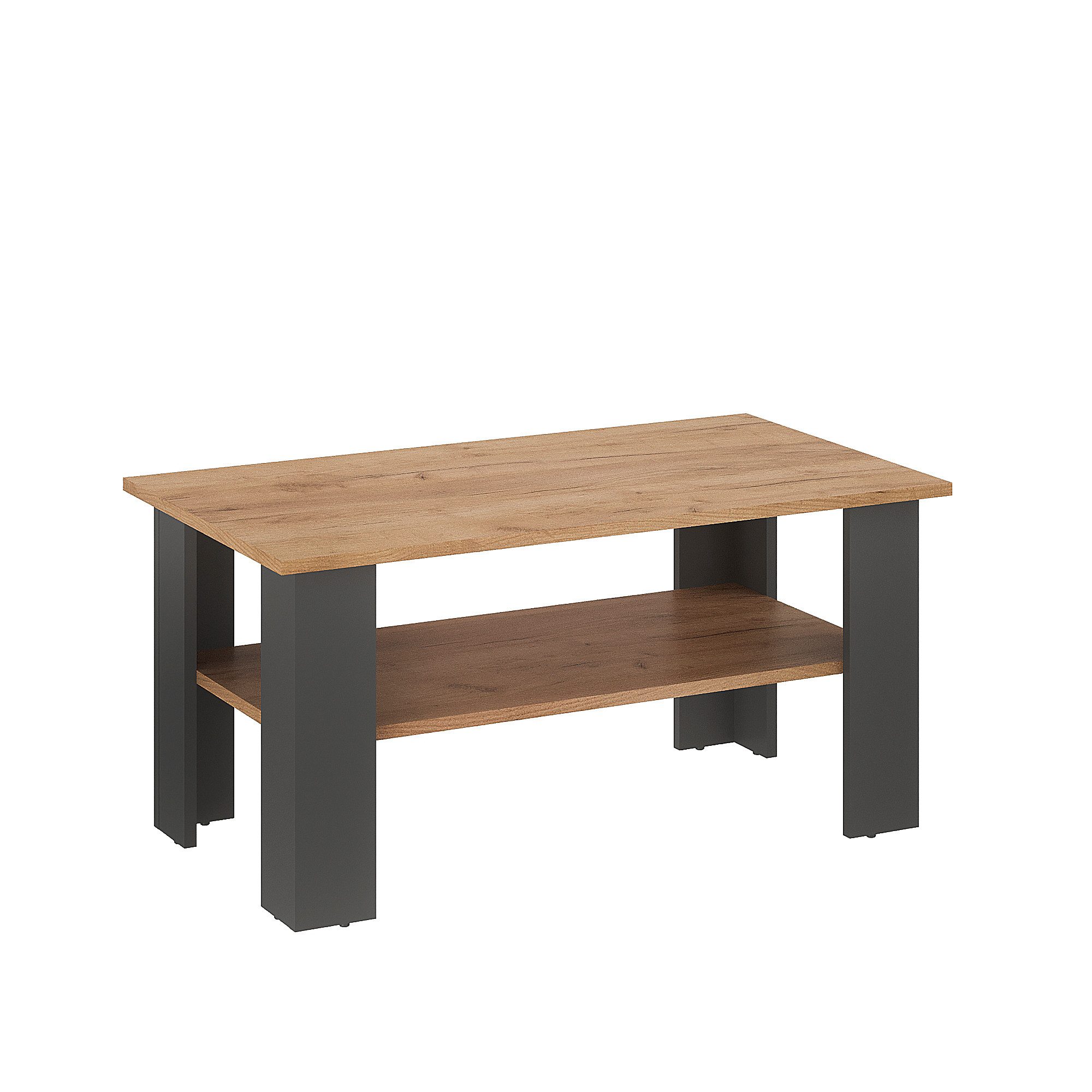 KOMTO Couchtisch Wohnzimmertisch Modern Couchtisch Holz Coffee Table Tisch (Wohnzimmer Beistelltisch Sofatisch Kaffeetisch, Spanplatte, Vienna 90x50x43 cm)