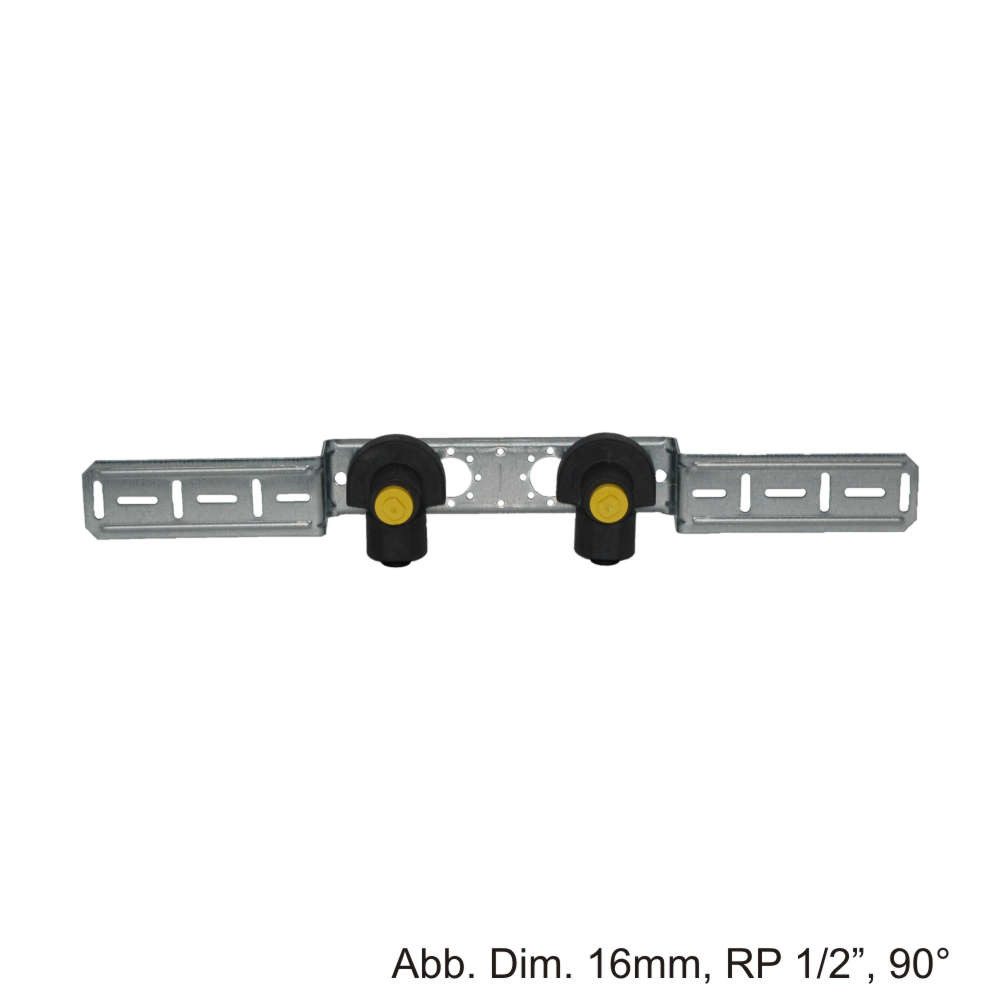 Wasserrohr Geberit PushFit Anschlusswinkel 20mm x 1/2",2-fach vormontiert,schallg