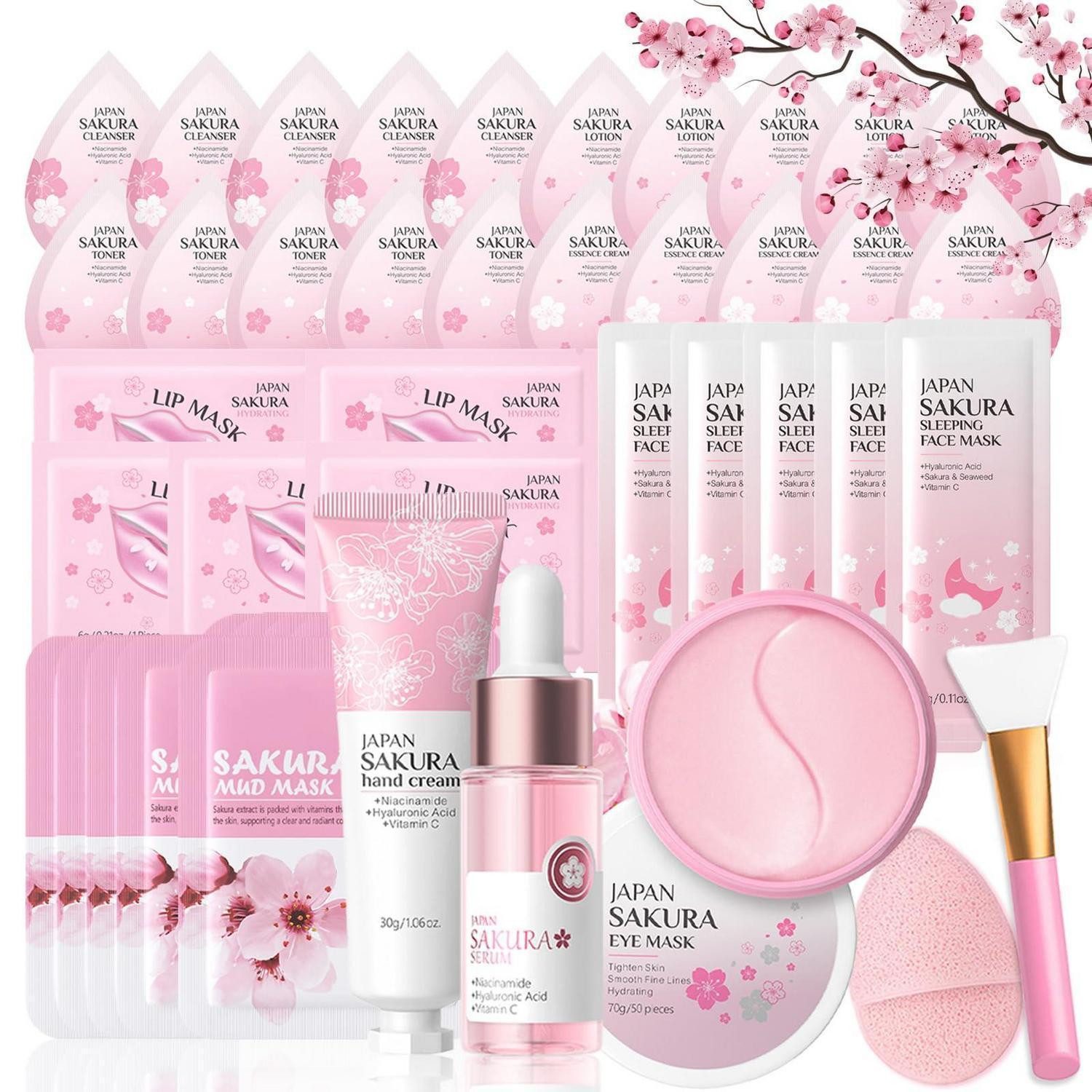LuxusKollektion Pflege-Geschenkset Sakura Skincare Set 40-teilig