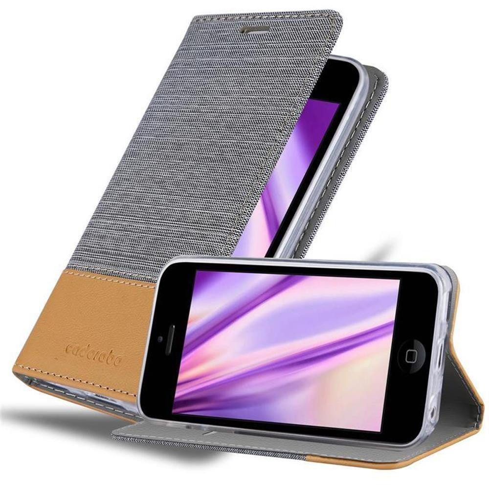 Cadorabo Handyhülle für iPhone 5C Hülle Apple iPhone 5C, Klappbare Handy Schutzhülle - Hülle - mit Standfunktion und Kartenfach