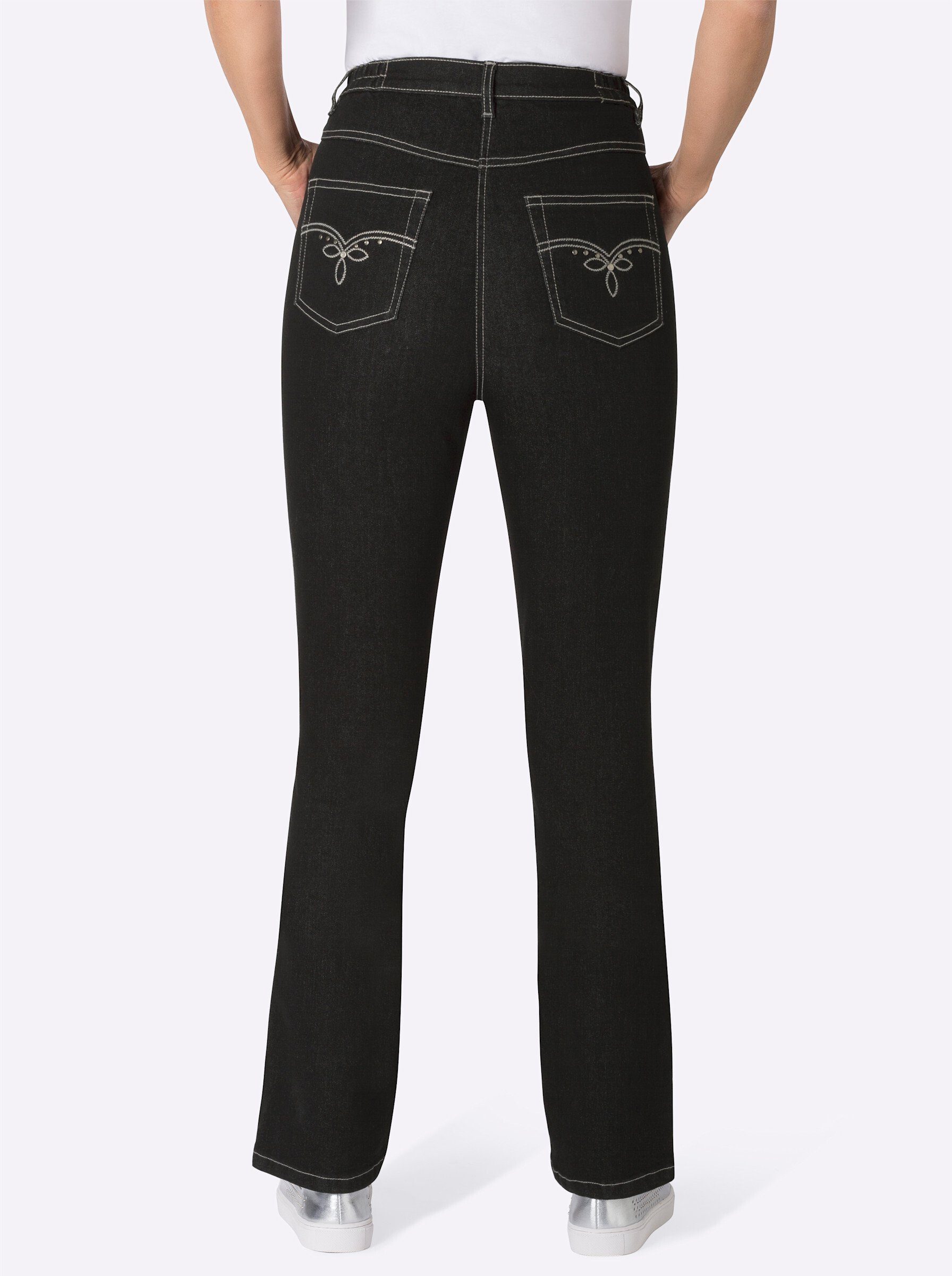 Sieh black-denim Bequeme Jeans an!