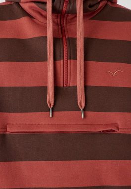 Cleptomanicx Kapuzensweatshirt Hooded Stripe mit praktischem Half-Zip