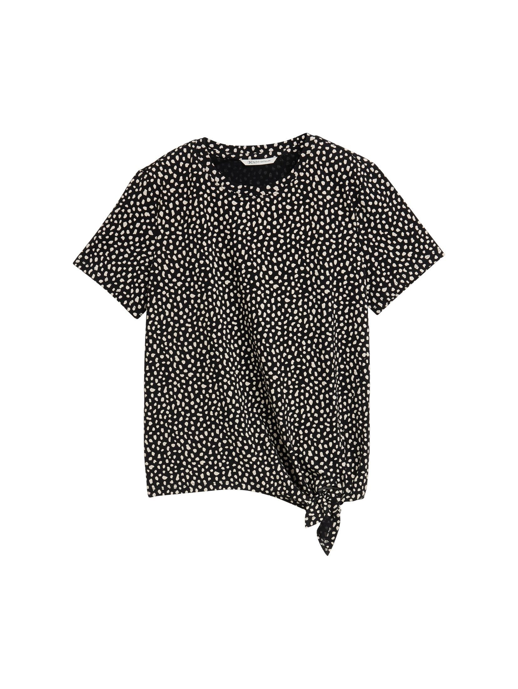 TOM TAILOR Denim T-Shirt T-Shirt T-Shirt mit Knoten-Detail günstig online kaufen