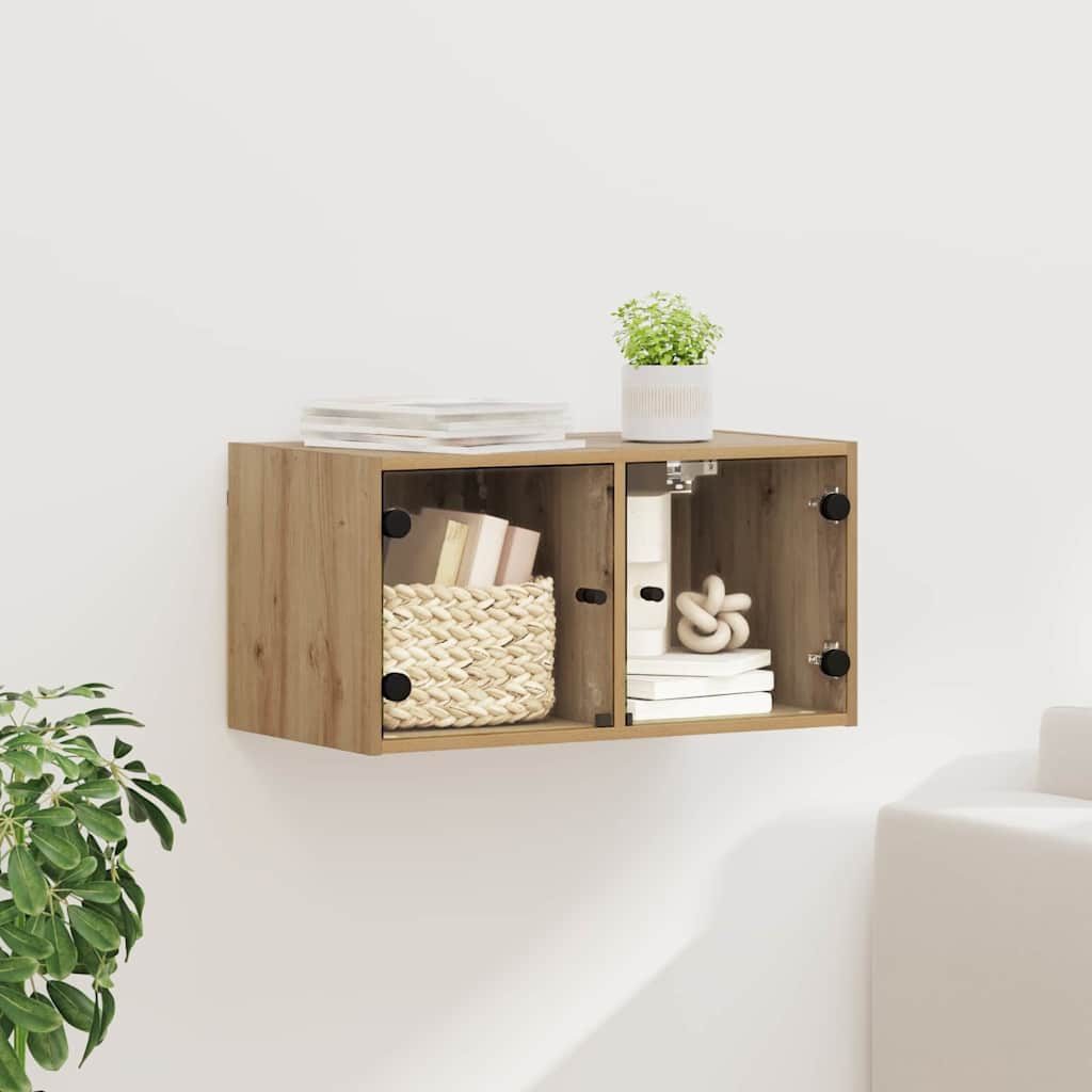 vidaXL Hängeschrank Wandschrank 68 x 37 x 35 cm Holzwerkstoff Artisan-Eiche (1-St)