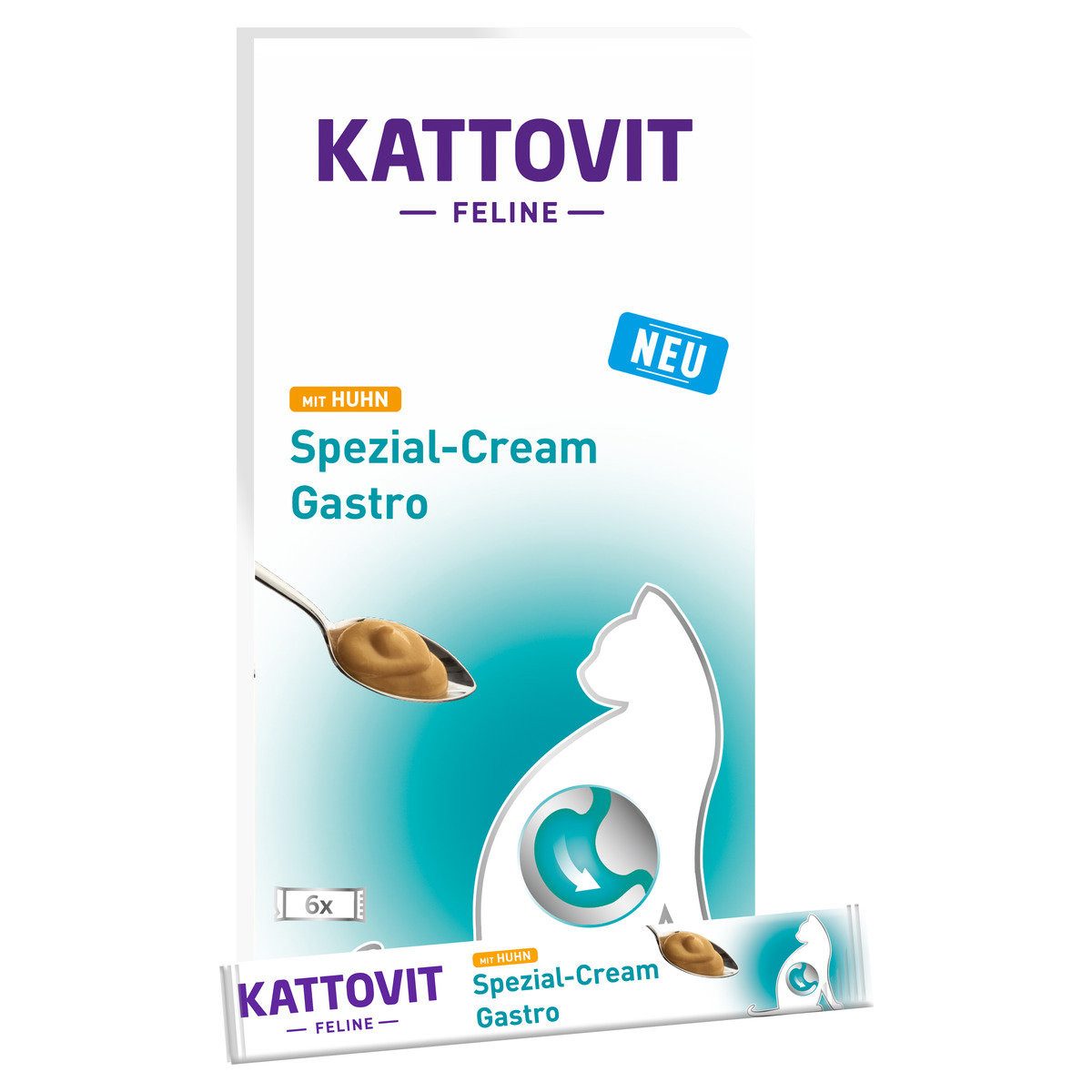 Kattovit Feline Diet Gastro mit Huhn Spezial-Cream 6 x 15 g - 11 Stück