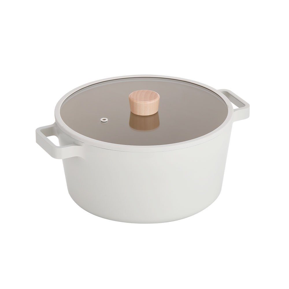 NEOFLAM® Kochtopf FIKA Kochtopf 24cm inkl. Glasdeckel, Aluminiumguss  (1-tlg)