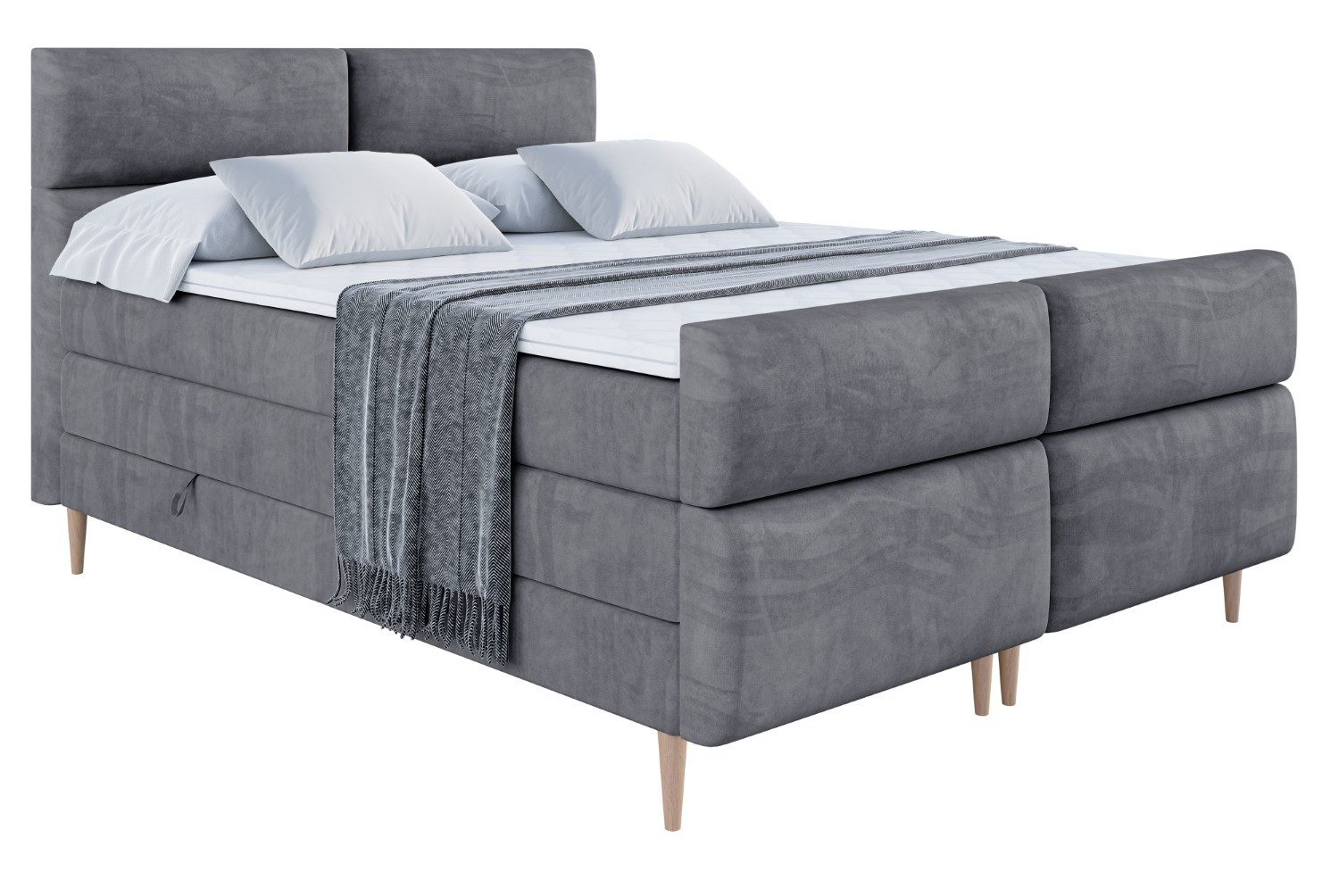 ALTDECOR Boxspringbett BOXI3-F-Z KING (Multipocket-Matratze H4, günstig online kaufen