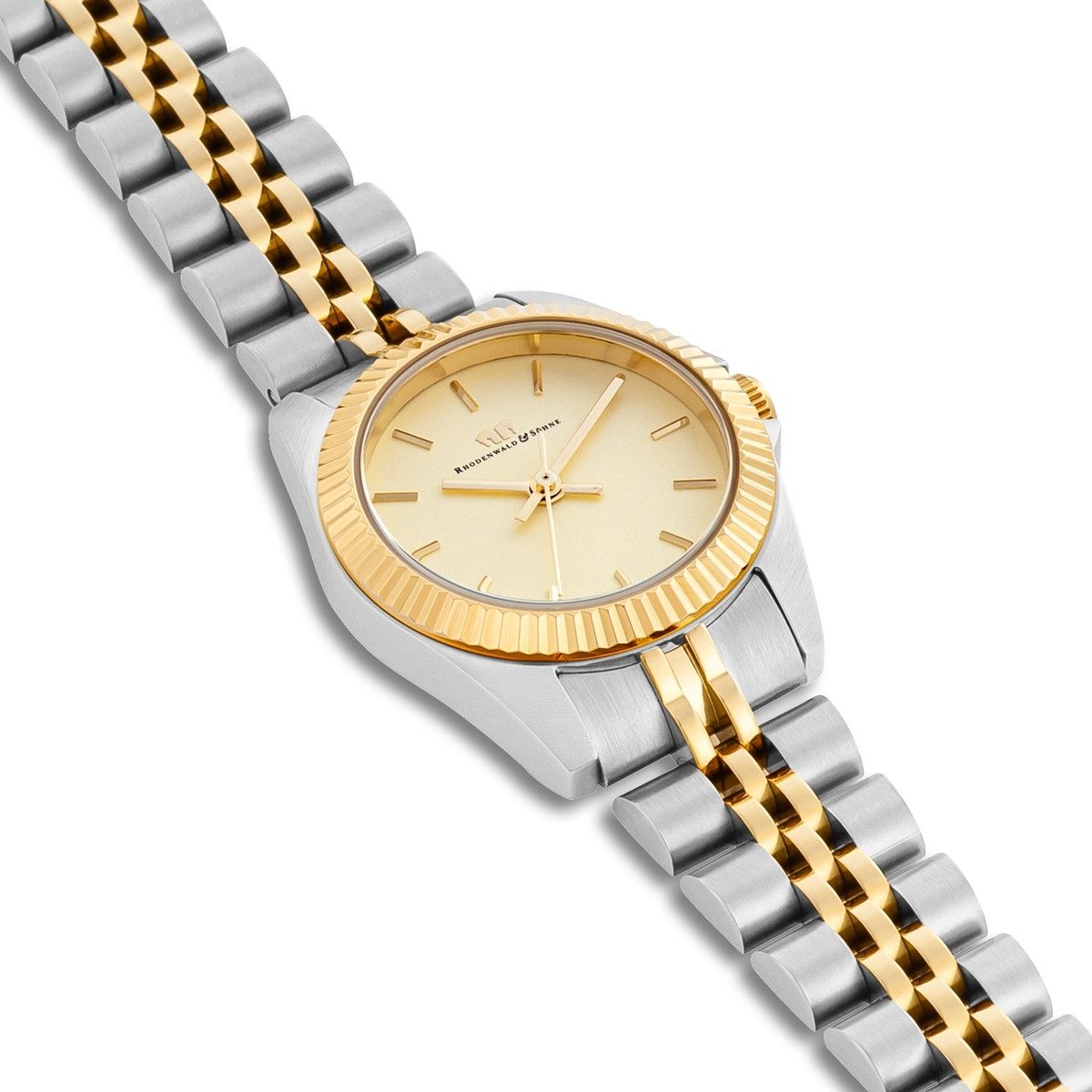 Rhodenwald & Söhne Quarzuhr Cassina silber/gelbgold, Armband aus Edelstahl – Bild 5 von 5