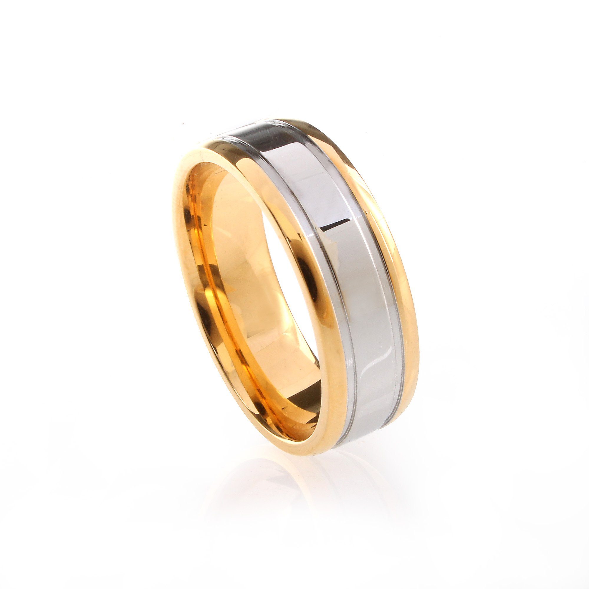 Karisma Fingerring Karisma Trauring Eheringe Verlobungsring Edelstahlring B, icolor Vergoldet SR787 -Wahlweise mit oder ohne Zirkonia