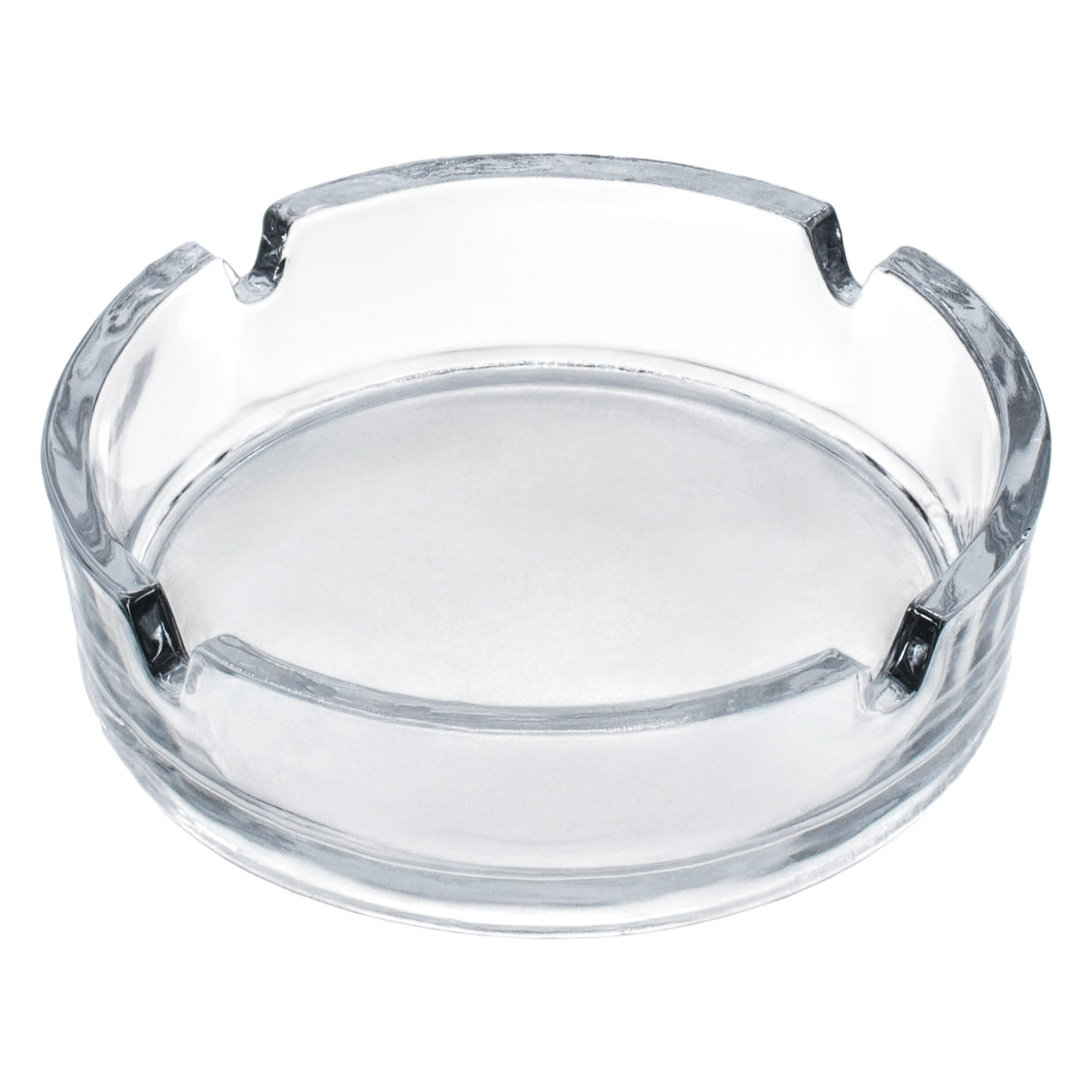 Spetebo Aschenbecher Glas Aschenbecher rund ca. 10cm - 6 Stück, Klassischer Tisch Ascher aus Klarglas – Bild 4 von 5