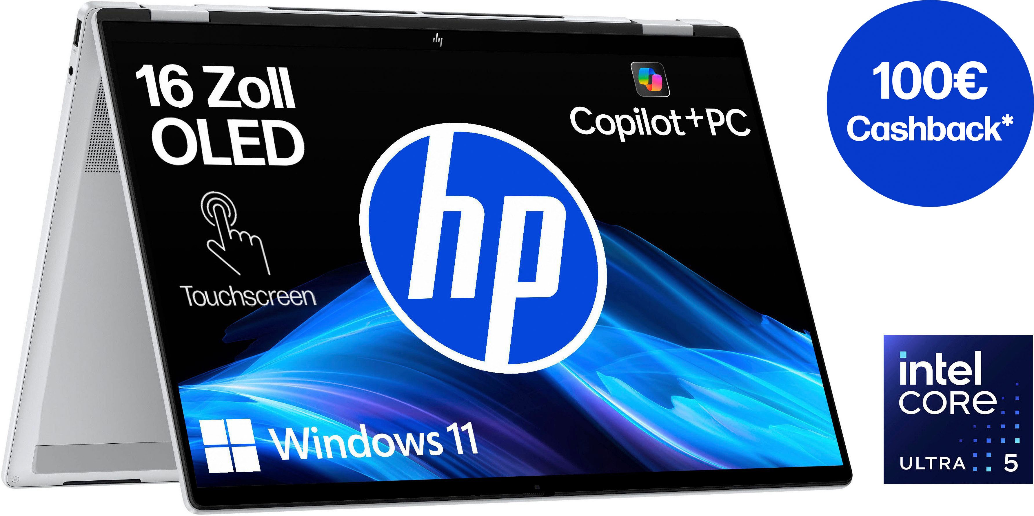 HP OmniBook X Flip 16-as0252ng Convertible Notebook (40,6 cm/16 Zoll, Intel Core Ultra 5 226V, ARC 130V, 512 GB SSD)