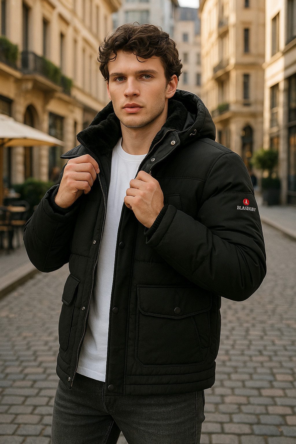 BLACKROCK Steppjacke Herren, Winterjacke mit Kapuze, Wintermantel Warmes In günstig online kaufen