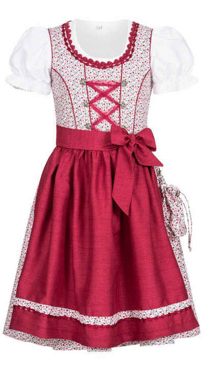 Nübler Dirndl Kinderdirndl 3-teilig Doris in Beere von Nübler