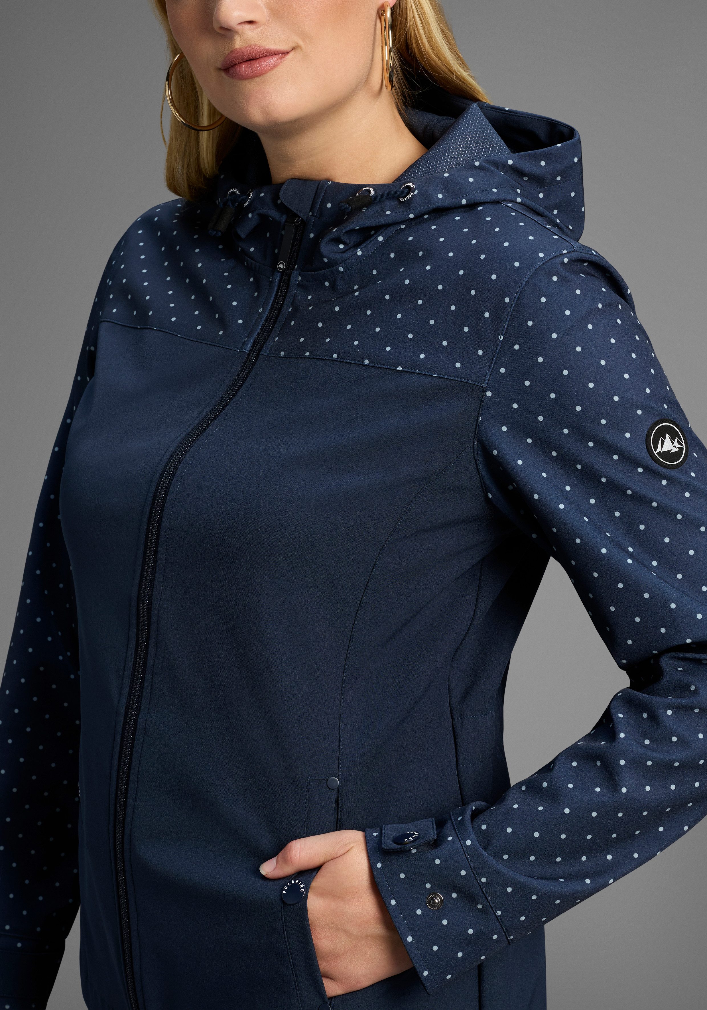 Polarino Softshelljacke mit Druck, Übergangsjacke