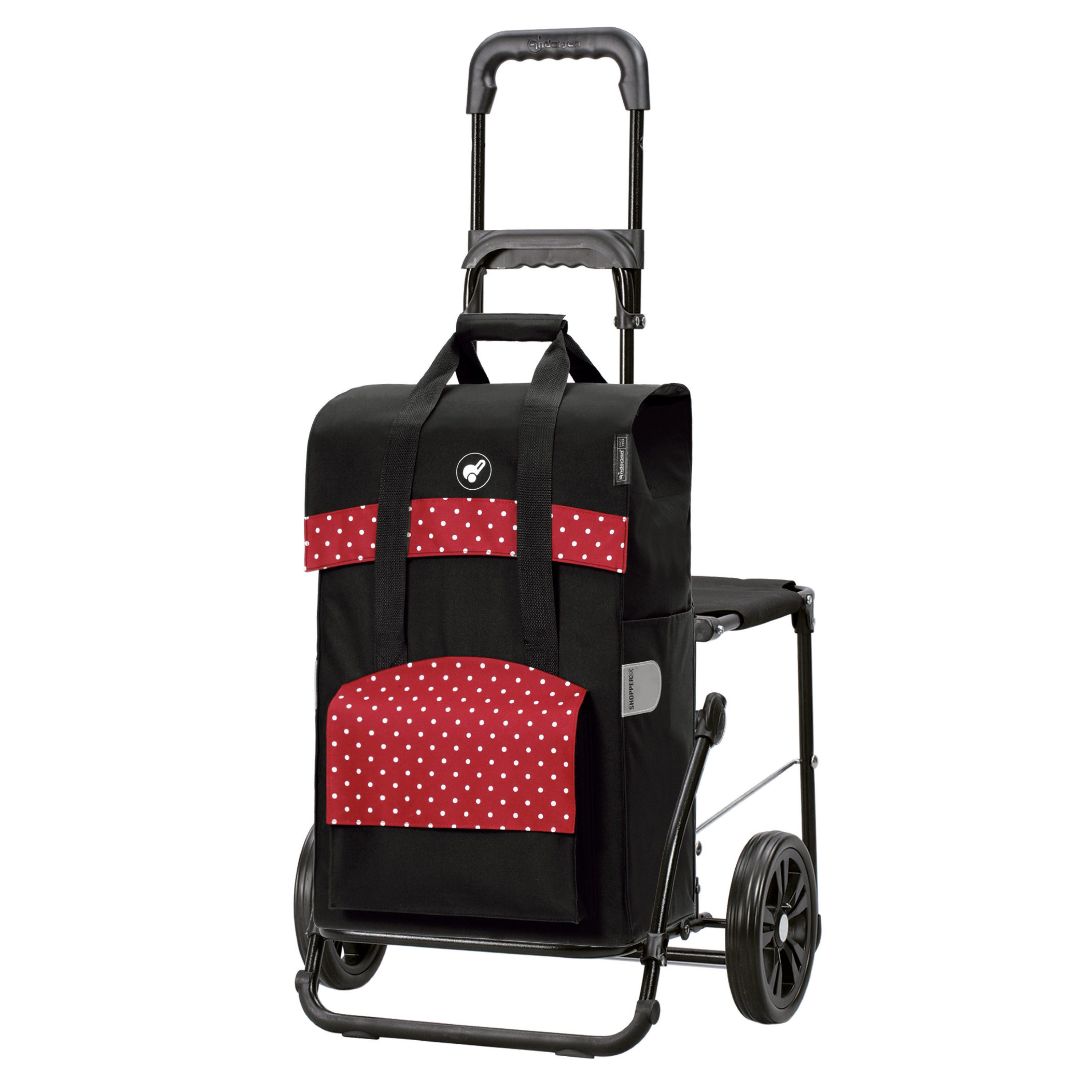 Andersen Einkaufstrolley Komfort Shopper Polly rot, klappbare Ladefläche, b günstig online kaufen