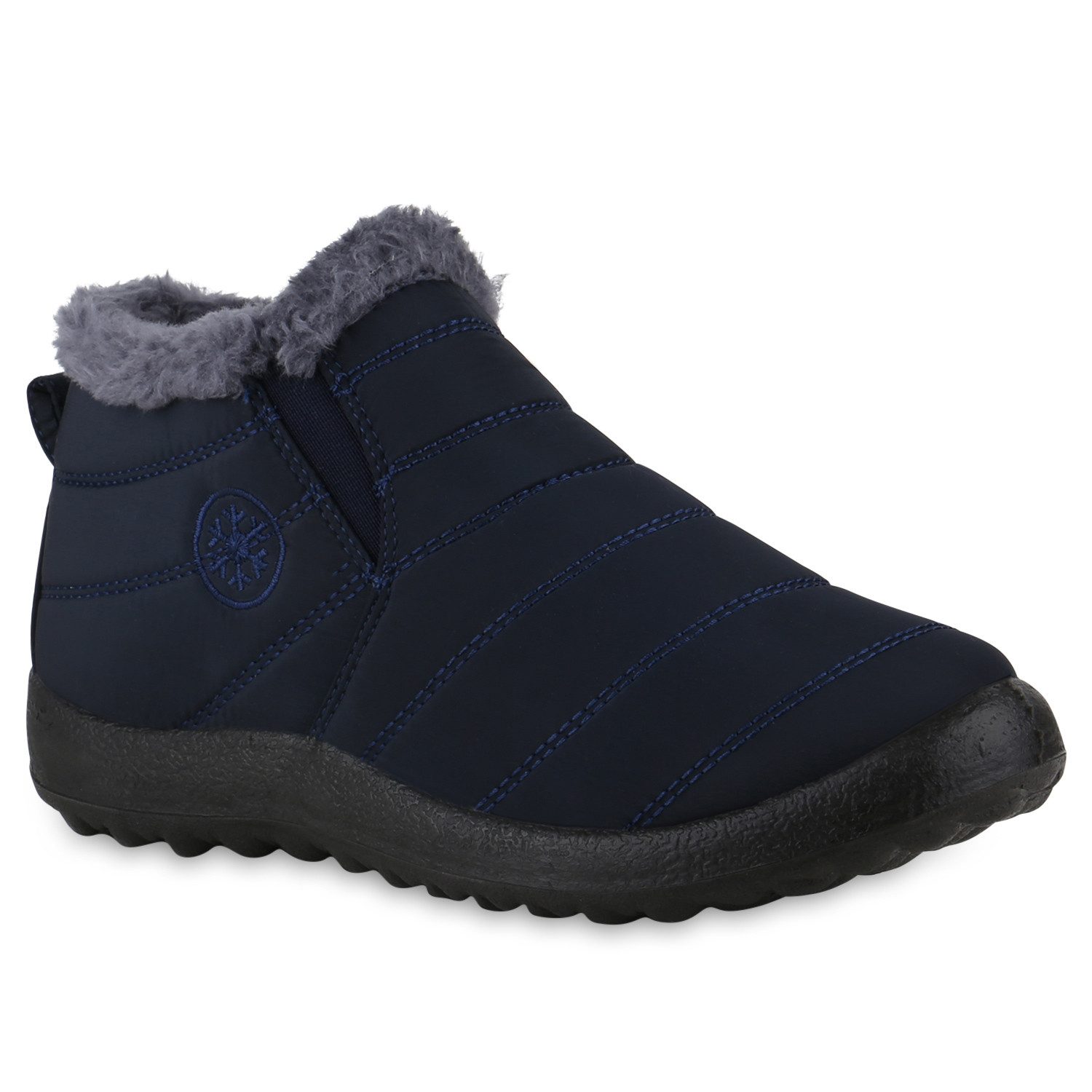 VAN HILL 841499 Winterstiefelette Damen Warm Gefütterte Winter Boots Stiefeletten Bequeme