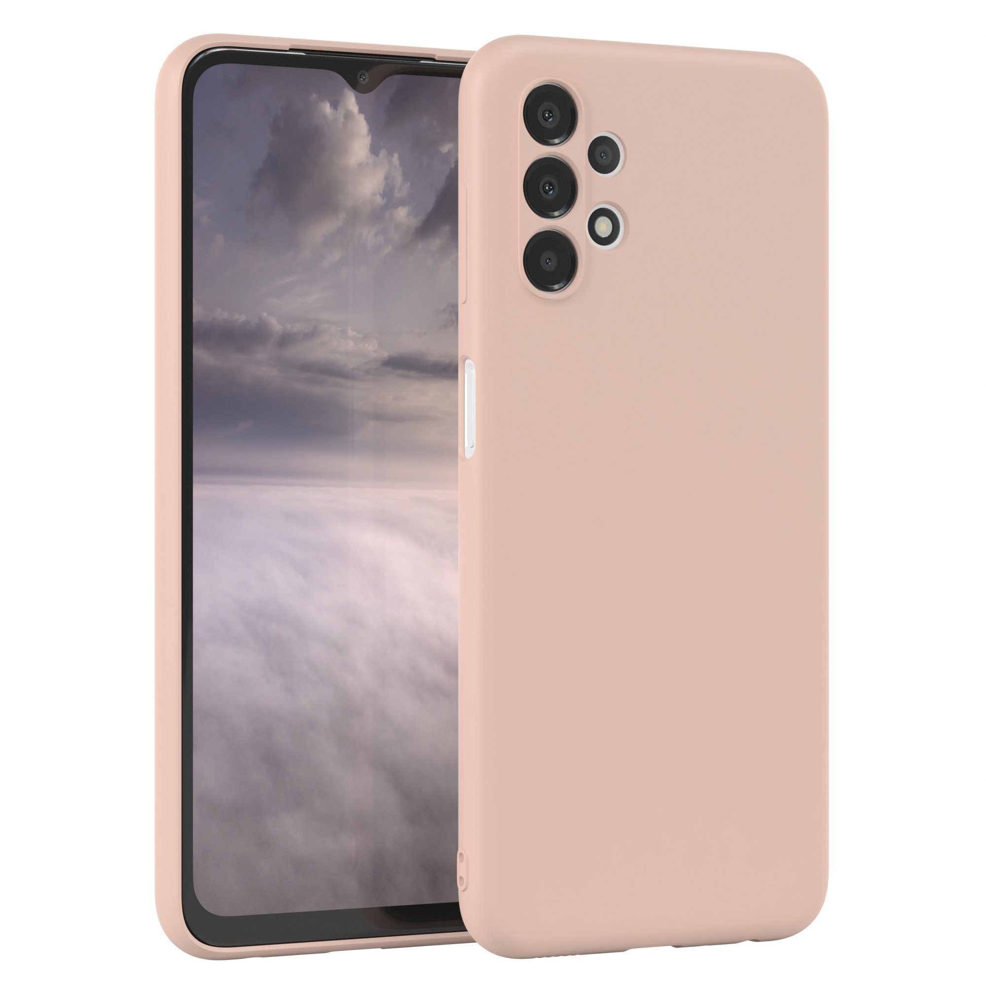 EAZY CASE Handyhülle für Samsung Galaxy A13 Hülle Silikon 6,6 Zoll, Silikon Schutzhülle mit Kameraschutz kratzfest bumper Rosa Altrosa