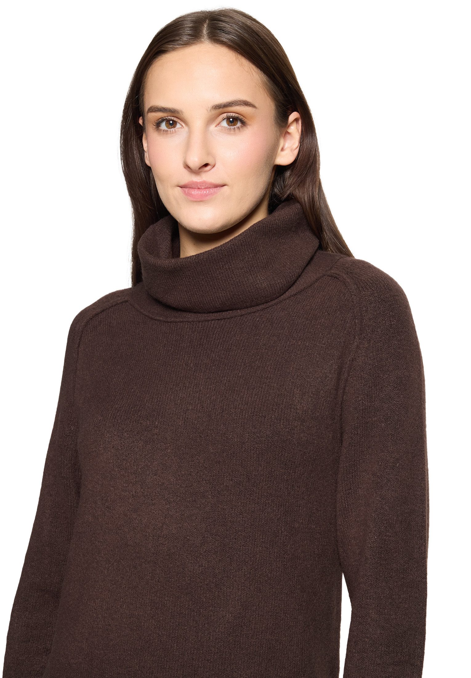 Cartoon Strickkleid Damen mit Turtle Neck