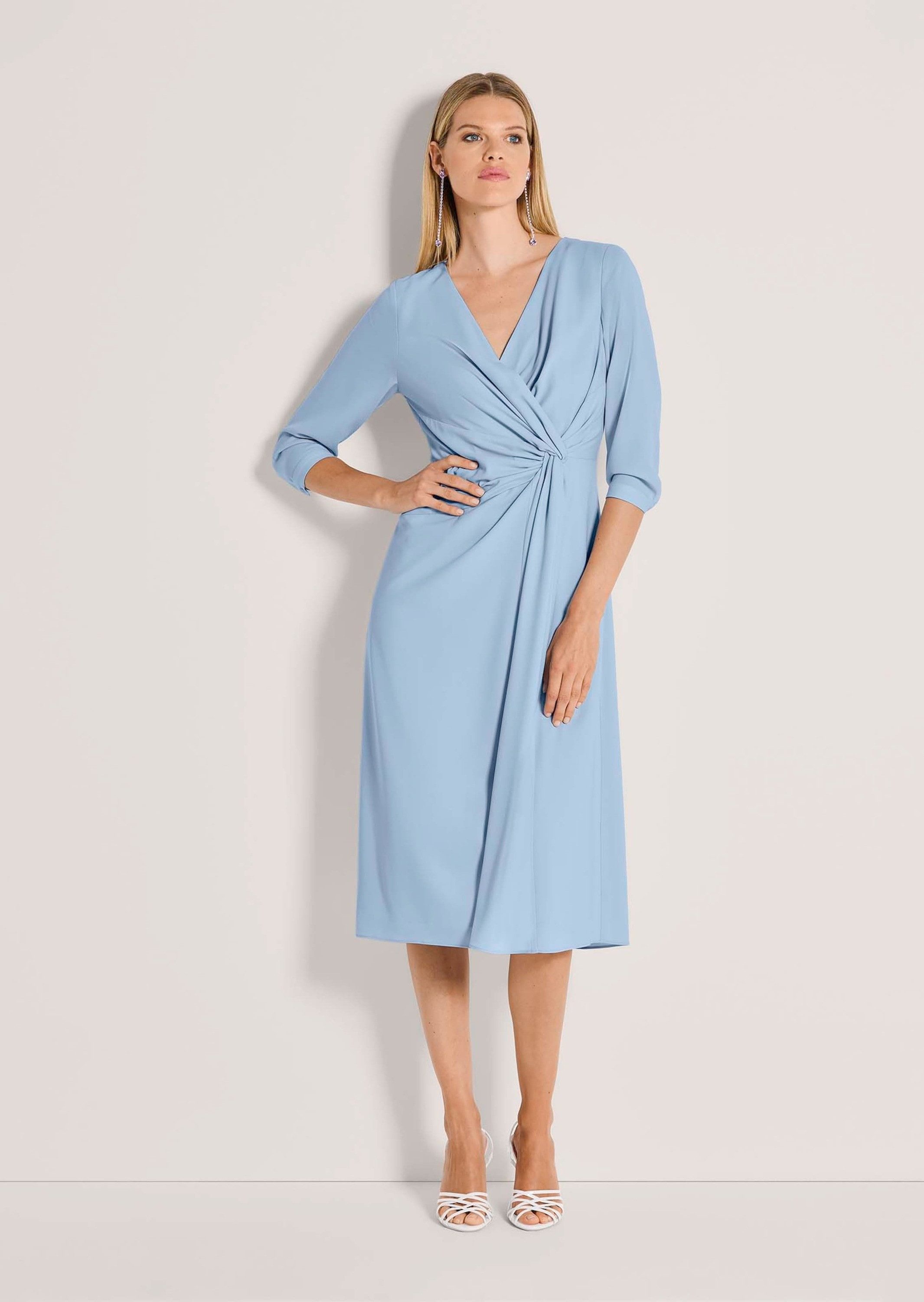 MADELEINE Midikleid Midikleid mit eleganter Drapierung Sommerkleid mit V-Au günstig online kaufen