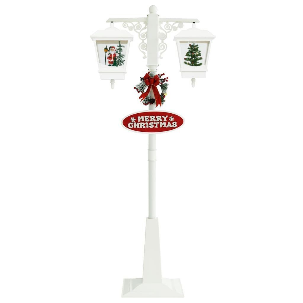 DOTMALL LED Laterne Schneiende Weihnachtsmann und Weiß 188 LED mit cm Doppel-Weihnachtslaterne Rot