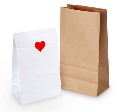 Homewit Geschenkpapier 60 Papiertüten Papier-Beutel Mini Geschenktüten Kraftpapier Tüten, (60St), für Geschenktüten Ostertüten Brote Keks Verpackung