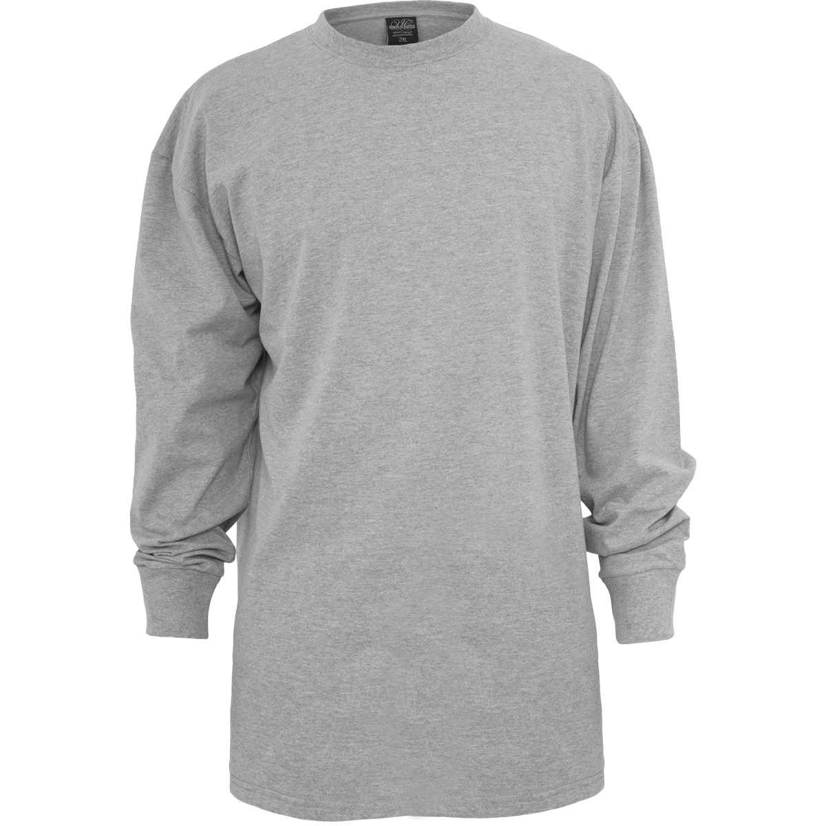 Urban Classics Plus Size Langarmshirt Urban Classics Langarmshirt grau mela günstig online kaufen