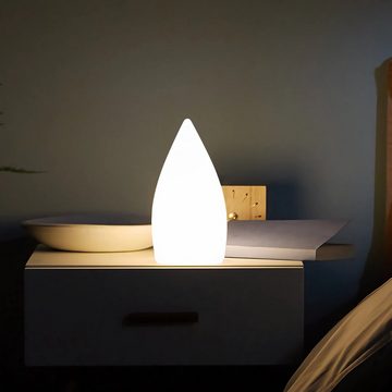 Arnusa LED Tischleuchte Kabellose Akku RGB Lampe Saunalampe Dekoleuchte 11x21 cm, Dimmfunktion, Farbwechsler, USB-C, Akkufunktion, LED fest integriert, Farbwechsler, mit Fernbedienung bis 10 Stunden Leuchtzeit