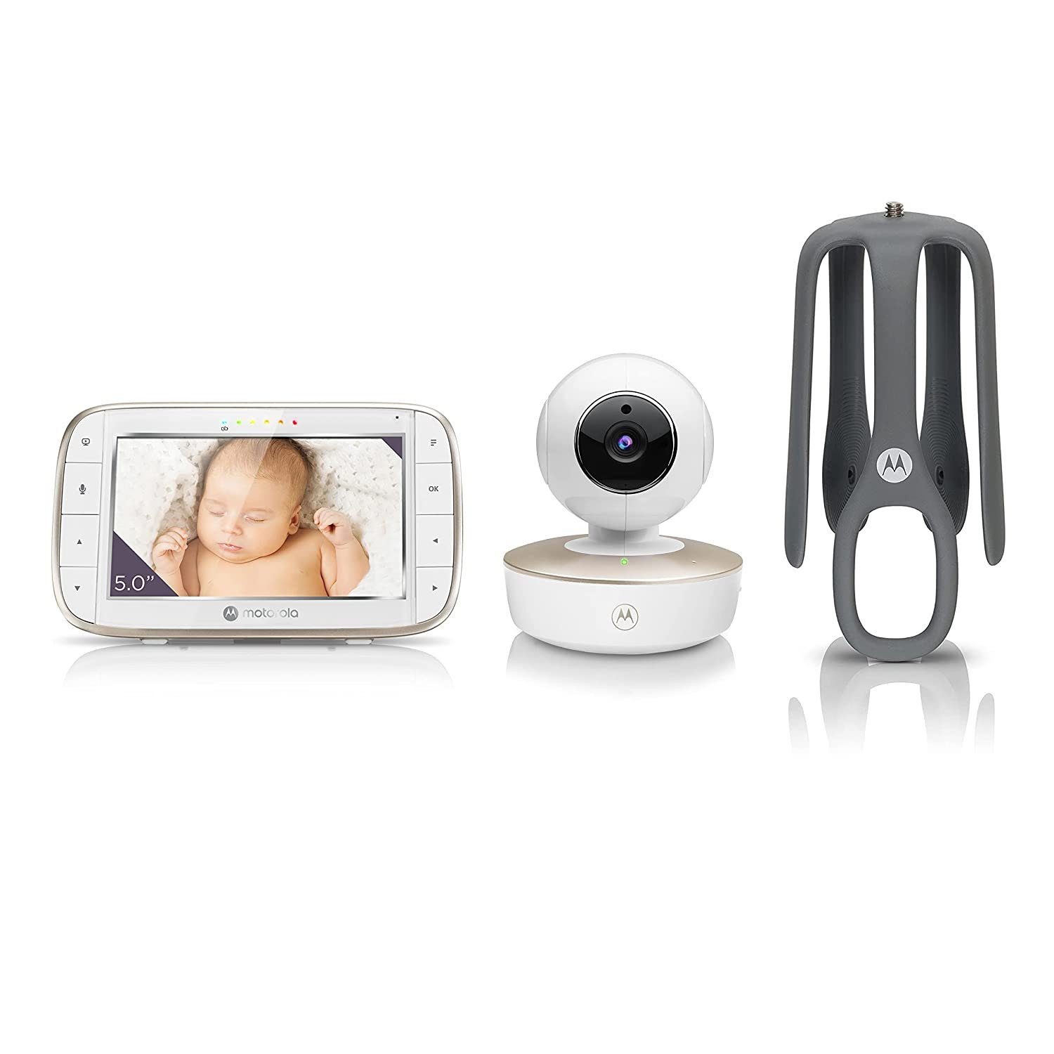 Motorola Video-Babyphone »Nursery VM855 Connected WIFI Babyphone - mit  Motorola Nursery App und 5-Zoll Elterneinheit - Nachtsicht, Temperatur  Weiß/Gold« online kaufen | OTTO