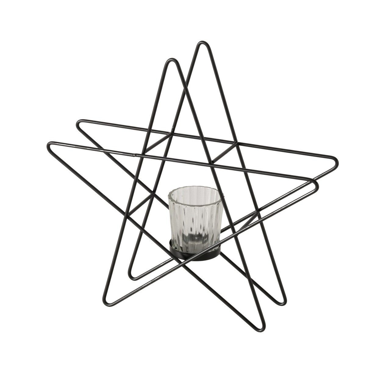 BOLTZE GRUPPE GmbH Windlicht BOLTZE Windlicht Stoka Stern schwarz 27,5cm