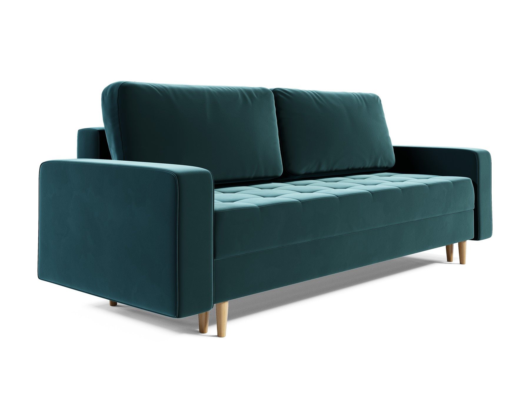 Fun Möbel 3-Sitzer Sofa BELANO mit Schlaffunktion in Stoff Itaka, inkl. Bettkasten, Rundumbezug