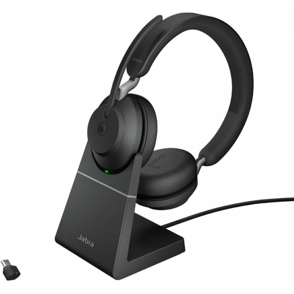 Jabra Evolve2 65 MS Stereo Stand - Headset - black On-Ear-Kopfhörer