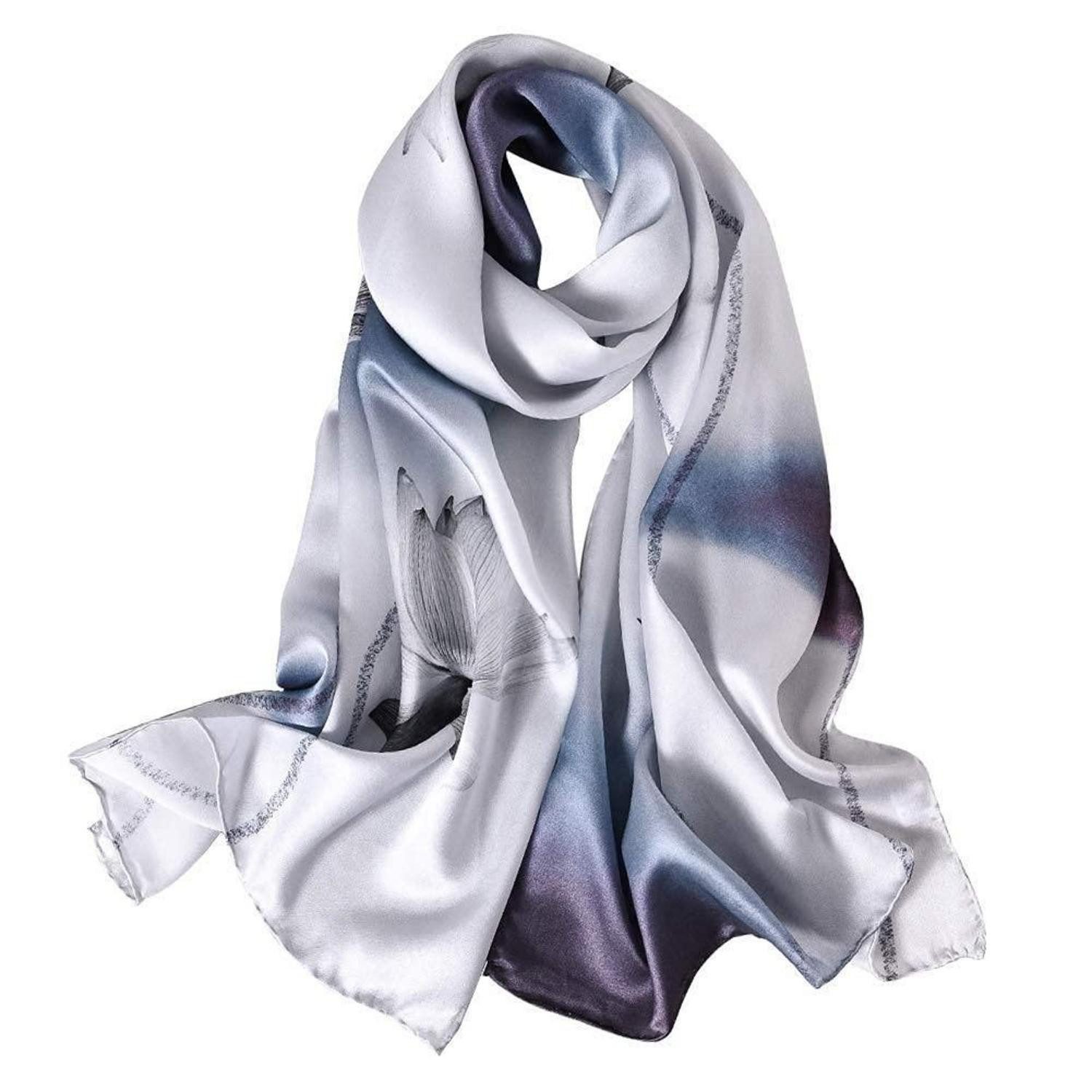 LuxusKollektion Seidenschal Seidenschal Damen Blumen elegant, (1-St)