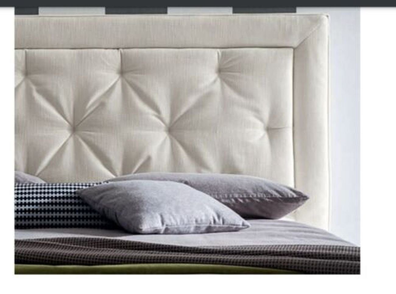 Textil Design JVmoebel 180x200cm Chesterfield Zimmer Bett Betten Schlaf Stoff Bett,