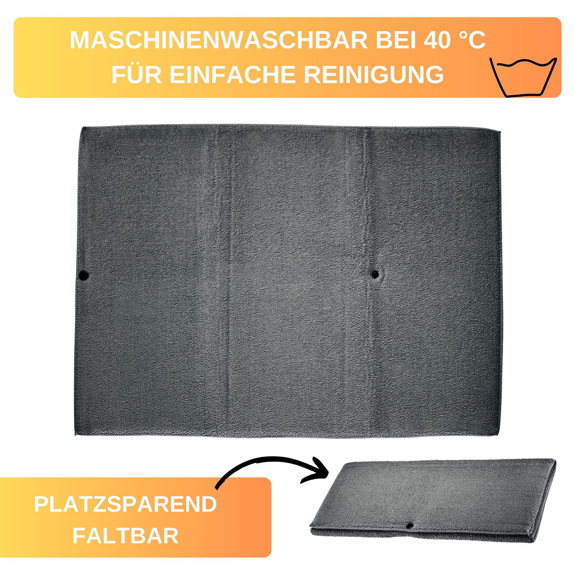 Thiru Abtropfmatte mit Geschirrhalter, 60 x 46 cm • mit saugfähigem Mikrofaser-Polster