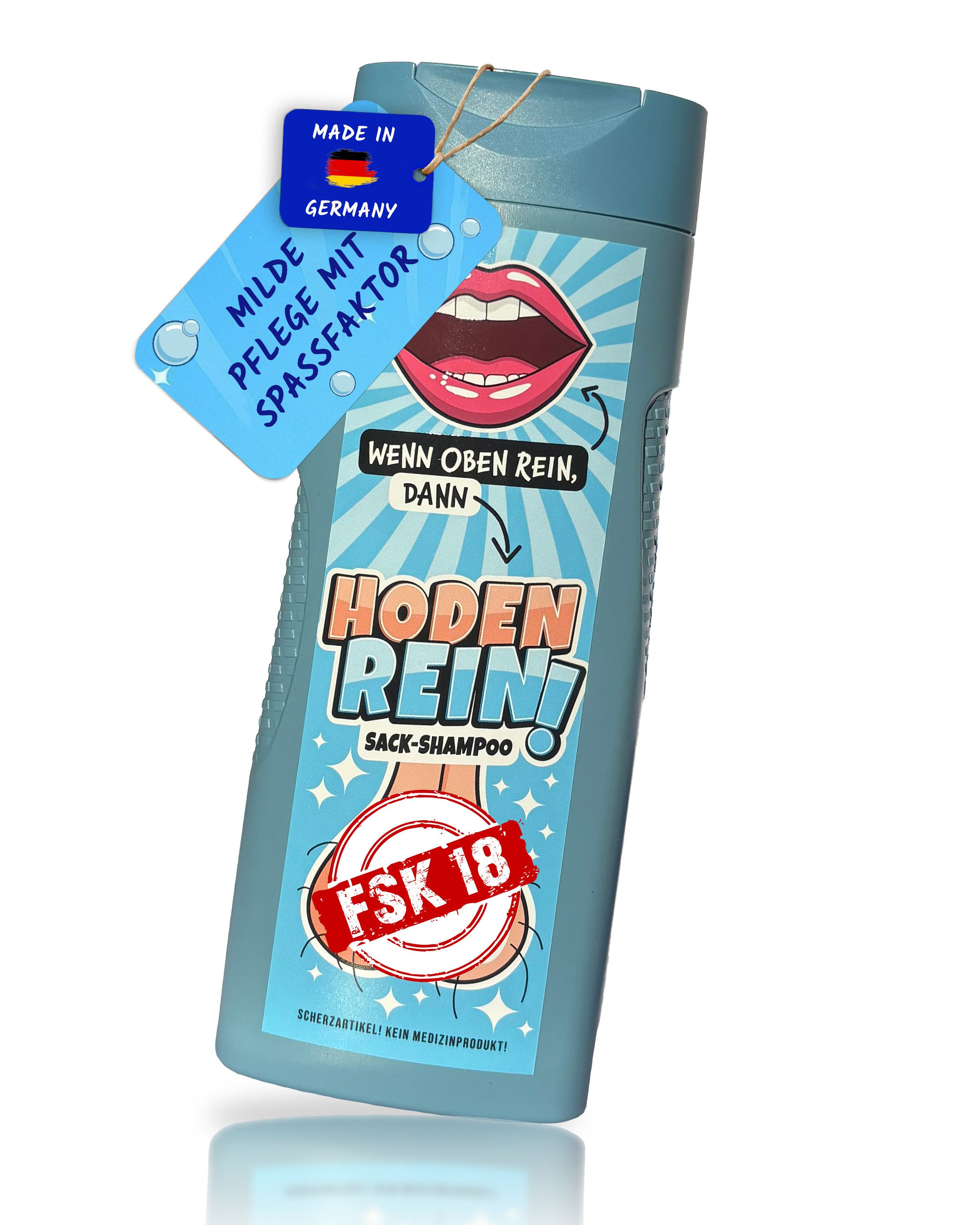 Deggelbam Duschgel HodenRein – Lustiges Männergeschenk mit Humor - Penis, Geschenkidee - lustiges Geschenk für Freund, Mann oder Kumpel