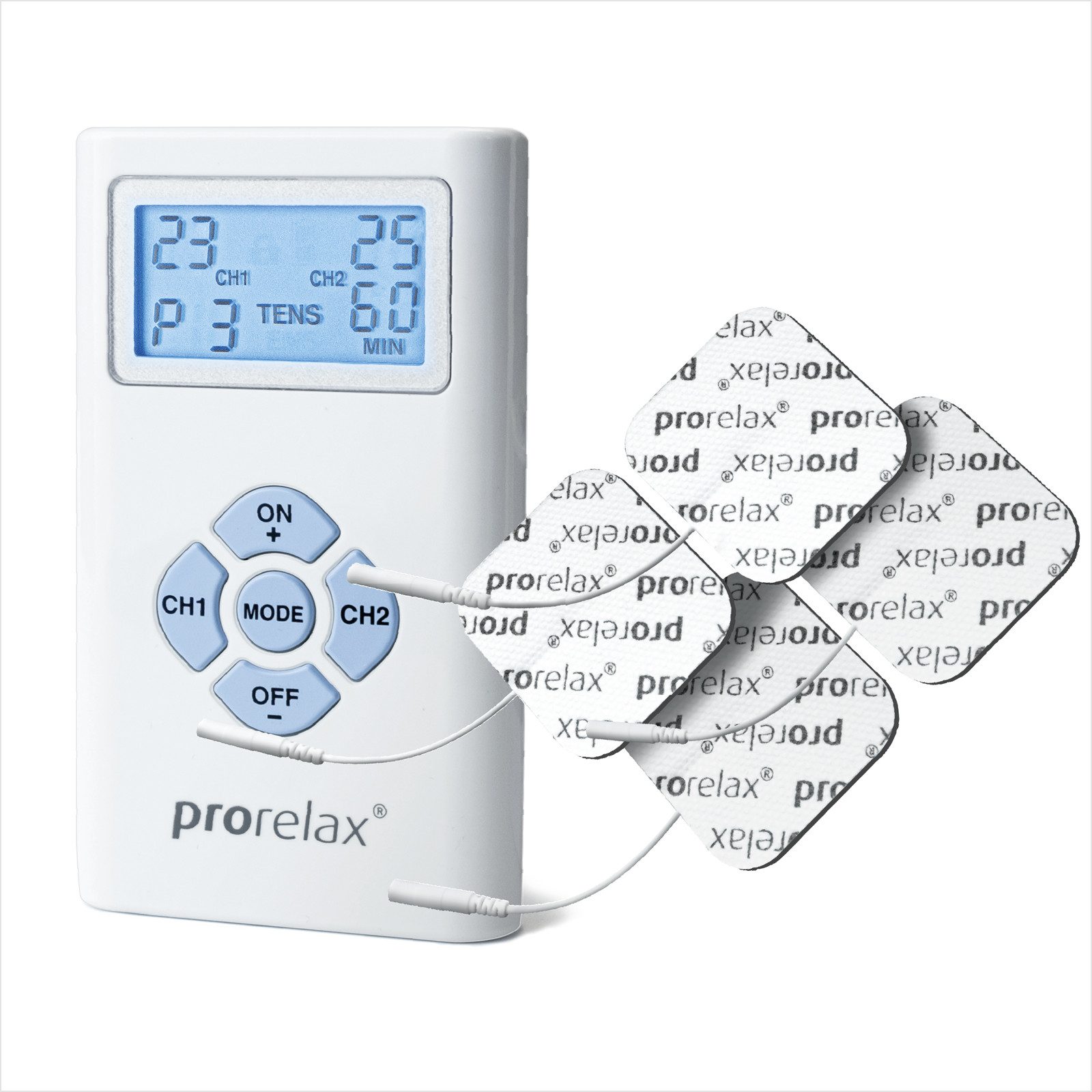 prorelax TENS-EMS-Gerät 39263 Duo, Cliphalter, Aufbewahrungstasche