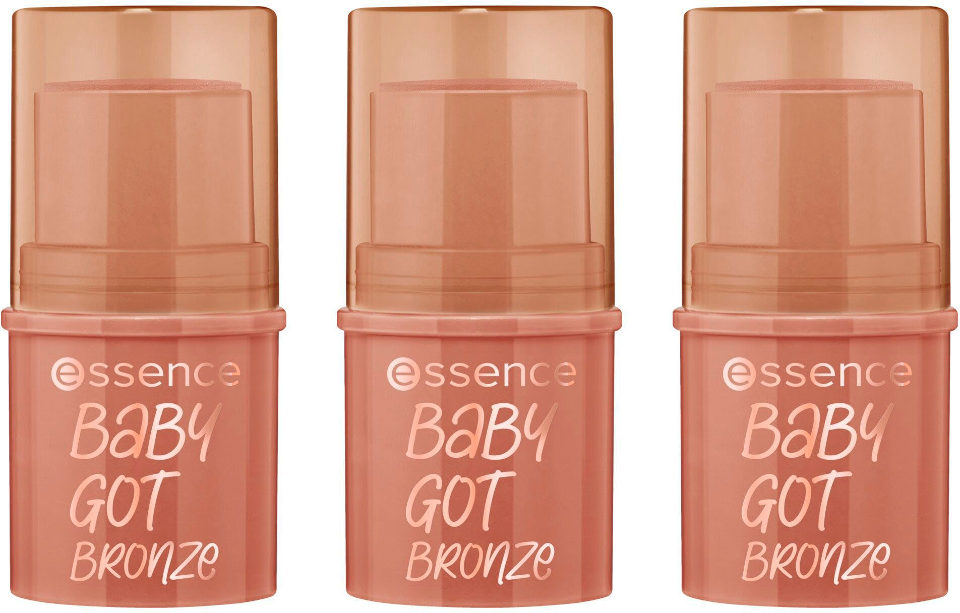 Essence Contouring-Stick baby got bronze bronzing stick, 3-tlg., Cremiger Bronzer-Stick für einen natürlichen, sonnengeküssten Teint.